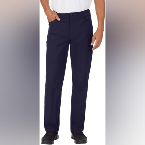 Eddie Bauer Navy Blue Fleece Lined Utility Outdoor Tech Straight Leg Pants 38×30 - Picture 1 of 11